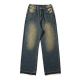 Yellow Mud Jeans Men And Women Loose American Style