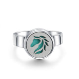 Hollow Adjustable Tree Of Life Titanium Steel Aromatherapy Diffuser Ring