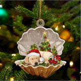 Explosive Christmas Dog Pendant Double-sided Pattern Acrylic