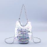 Woven Banquet Sequined Mobile Phone Bag Crossbody Female