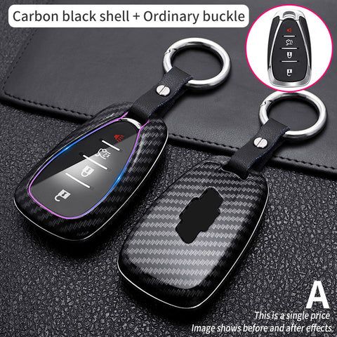 Simple Car Carbon Fiber Key Cover