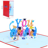 Pop-up Color Printing Graduation Season Popup Greeting Card