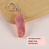 Food Meat Ribs Keychain Creative Pendant Shooting Props