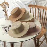 Fashion Ladies Flat Top Shade Straw Hat