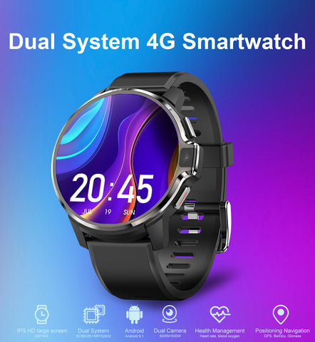 Call Location Heart Rate Large Screen Dual System 4G Smart Watch