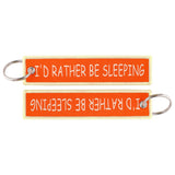 Simple Quotation Weaving Mark Fabric Keychain Accessories