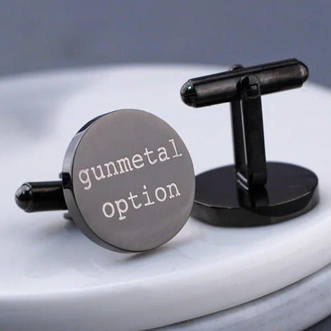 Men's Suit High-grade Cufflinks Engraved Name Pattern Cufflinks