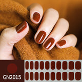 Finger Baking-free Gel Nail Stickers Simple Grid Line Nail Sticker One Piece Dropshipping