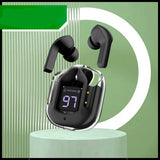 New Mini Transparent Wireless Bluetooth Headset Digital Display ENC Noise Reduction True Wireless Sports Music