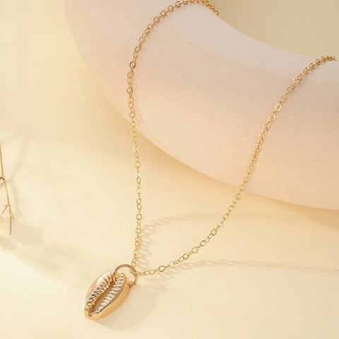 Necklace Bohemian Metal Shell Conch Neck Chain Simple Beach Wind Restoration Necklace