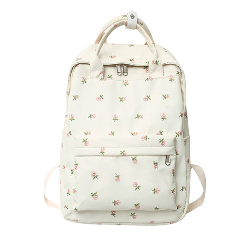 Girls' Korean Style Cute Floral Student Schoolbag Junior And Middle School Students Backpack