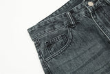 Men's Marble Pattern Washed And Worn Jeans