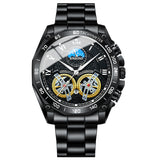 Double Men's Non-fully Automatic Machine Hollow Mechanical Watch Multi-function