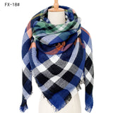 European And American Autumn And Winter Plus-sized Double-sided Qicaigei Scarf Women's Shawl