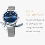 Fashion Electronic Watch Mesh Waterproof Quartz