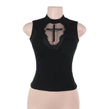 European And American Style All-match Cross Base Base Top For Women