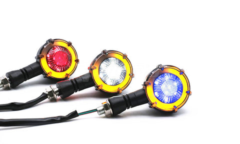 Turn Signal Lights, Motorcycle Modification LED Two-Color Water Indicator Signal