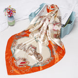 Women's Vintage Printed Silk Scarf