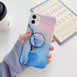 Frosted marble pattern mobile phone case