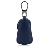 Leather car key case with zipper waistband