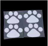 Footprints, panda, panda, footprints, bumper stickers