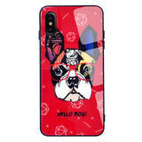 Compatible Cartoon Cute Bulldog Glass Phone Case