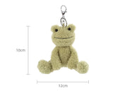 Frog Schoolbag Pendant Keychain Cute Plush Doll