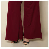 Knitted wide-leg pants