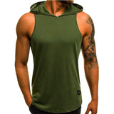 Solid color hooded vest