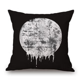 Black and White impression painting pillow case