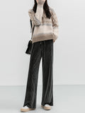 Corduroy wide-leg pants