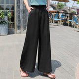 Cotton wide-leg pants