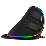 Vertical Ergonomic Snail RGB Anti-Mouse Hand Wired Mouse - UNBEATABLE STORE