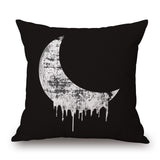 Black and White impression painting pillow case