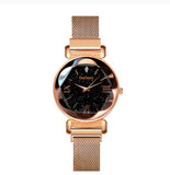 Point Diamond Simple Fashion Ladies Mesh Strap Quartz Watch