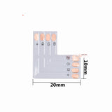 RGB L-shaped T-shaped Cross 10mm 4P Corner Connecting Plate