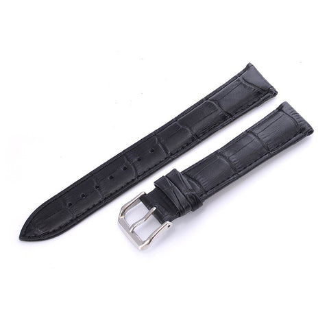 Comfortable Flat Interface Slub Pattern Watch Accessories Leather Strap