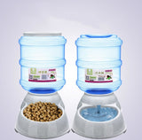 Cats Dogs Automatic Pet Feeder Drinking Water Fountains Large Capacity Plastic Pets Dog Food Bowl Water Dispenser