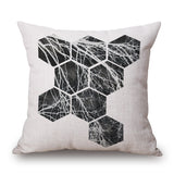 Black and White impression painting pillow case