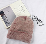 Autumn Winter Rabbit Hair Winter Skullies Hat