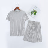 Men's Modal T-shirt Set Short Sleeve Shorts Home Suit