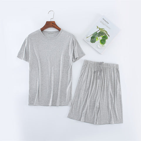 Men's Modal T-shirt Set Short Sleeve Shorts Home Suit