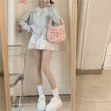 Design Bow Bell Sleeve Sweater Coat Sweet Knitted Cardigan