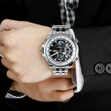 Men's Steel Belt Diving Fashion Personality And Versatility Male Student Sports Electronic Watch