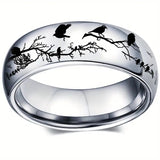 Fashion Couple Star Bird Twigs Ring