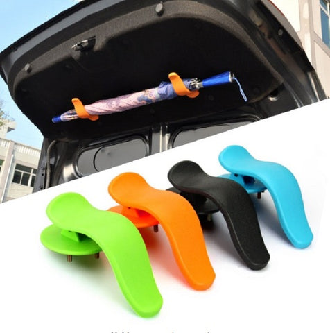 Car trunk umbrella clip