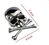 Automobile metal personality linked skull stickers