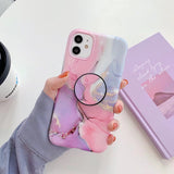 Frosted marble pattern mobile phone case