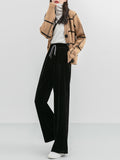 Corduroy wide-leg pants