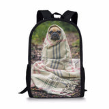 Pug children's backpack Pug primary school backpack